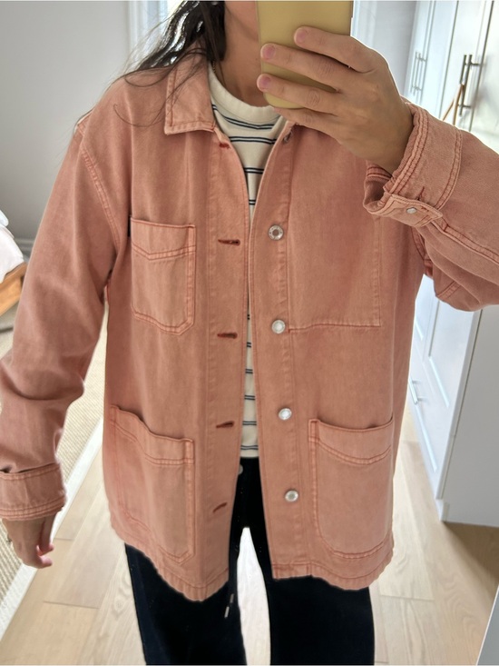 Frank & Oak Jackets & Blazers - Frank & Oak peach Utility Jean Jacket
